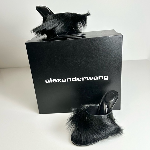 Alexander Wang Raven Black Sandals size 36 or U.S. 6. NEW IN BOX